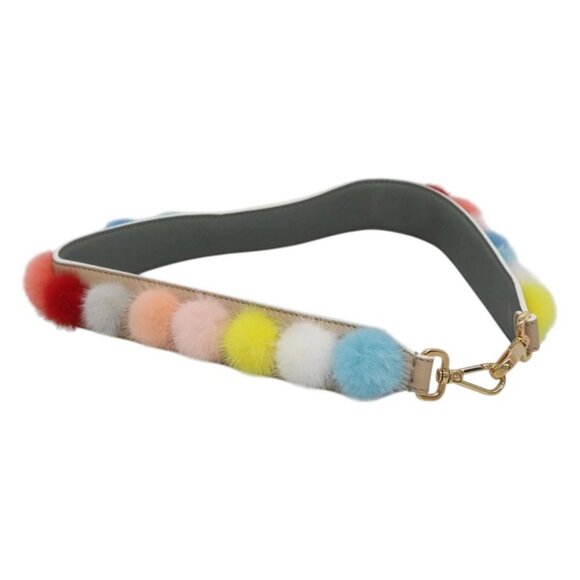FENDI Shoulder Strap Leather Multicolor Auth - Picture 1 of 16